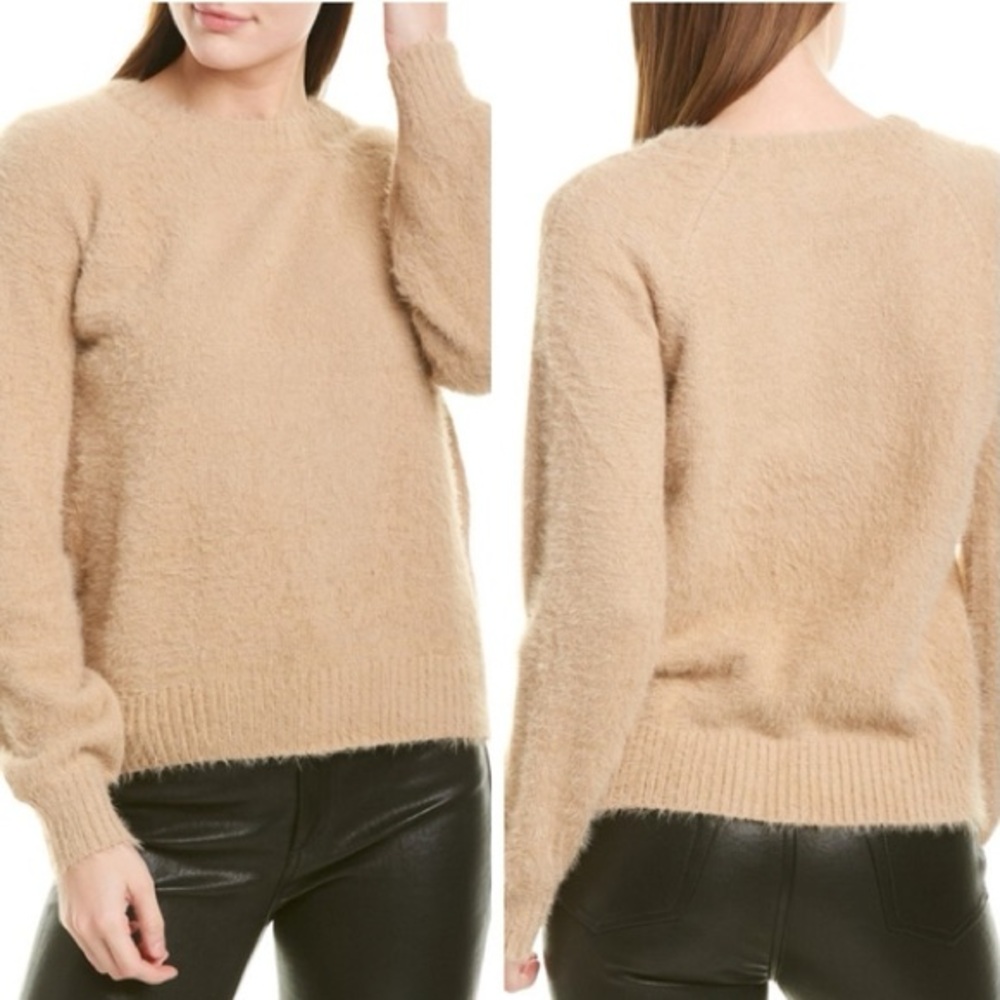 Greylin Bella Fuzzy Pullover Sweater in Beige